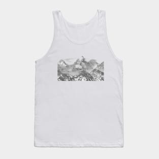 Tetons in Black and White Tank Top